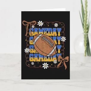 Carte Jour de Match Saison de Football Maman Fille Bleue