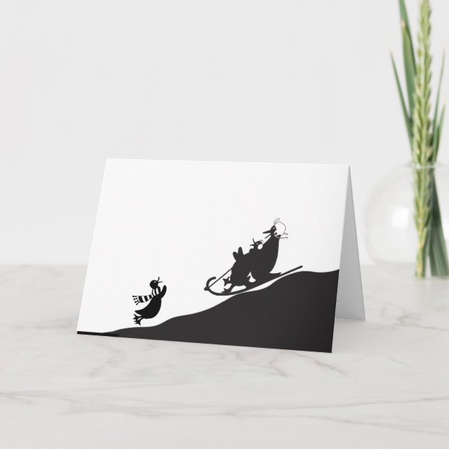 Carte Jour de neige d'hiver Anniversaire  (Devant)