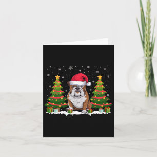 Carte Jour de Noël Arbre Lumière Américaine Chien De Fer