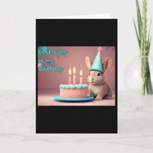 Carte Jour de Pâques C'est mon anniversaire Lapin Mignon