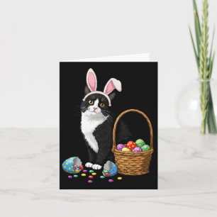 Carte Jour de Pâques Chat Bunny OEufs Graphiques Hommes