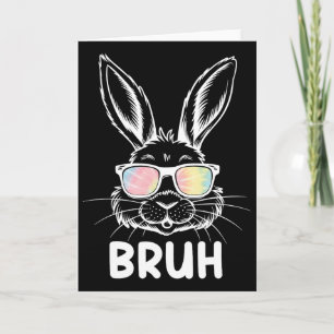 Carte Jour de Pâques drôle de lapin visage de lapin Gles