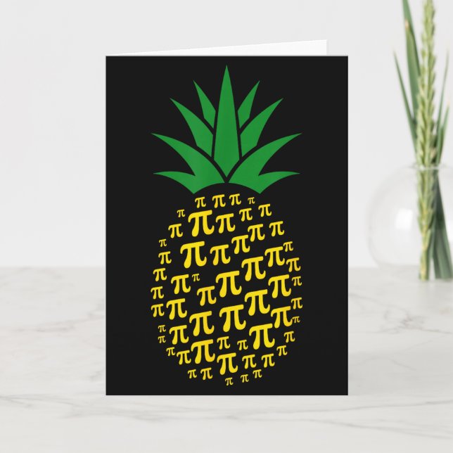 Carte Jour de Pi Ananas Prof de Maths Symbole Pi Nerd Am (Devant)
