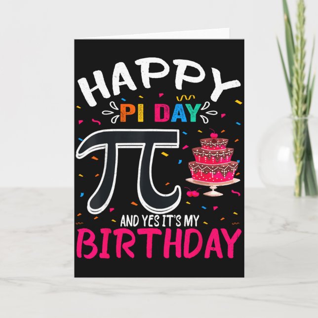 Carte Jour de Pi Anniversaire Amoureux de Maths Joyeux J (Devant)