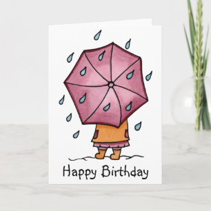 Carte Jour de Pluie Anniversaire