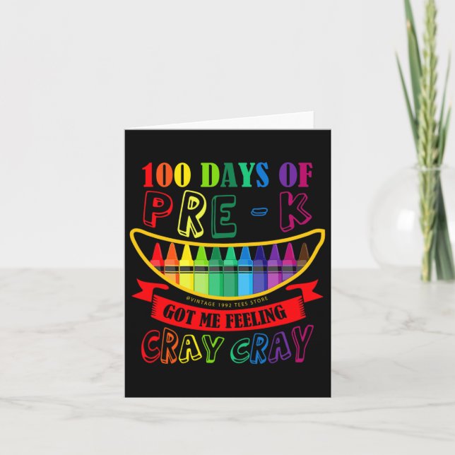 Carte Jour De Pré-k M'A Fait Sentir Cray Cray Enseignant (Devant)