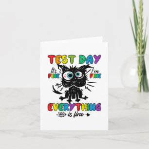 Carte Jour de test de chat C'est bien Im Bien Tout va bi