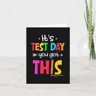 Carte Jour de test Vous Avez Ce Jour de test Enseignant 