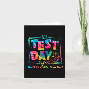 Carte Jour de test vous tous Tie Dye Drôle Jour de test