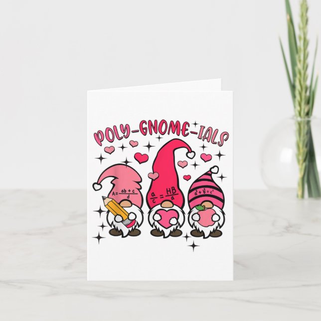 Carte Jour de Valentines Professeur de mathématiques Gno (Devant)