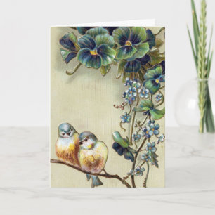 Carte Jour de Vintage Birds