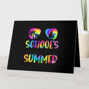 Carte Jour Dernier Des Écoles De Tie Dye Pour L'Été