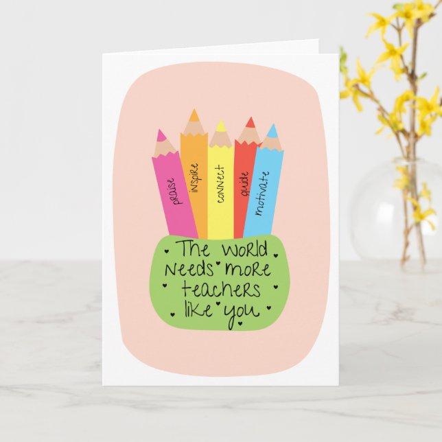Carte Jour des enseignants Appréciation | Merci (Fleur jaune)