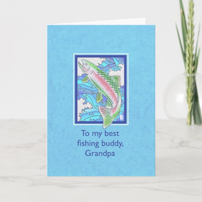 Carte Jour des grands-parents de truite de l'enfant à gr (Devant)