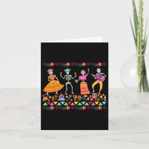 Carte Jour Des Morts Dia De Los Muertos Skeleto Mexicain