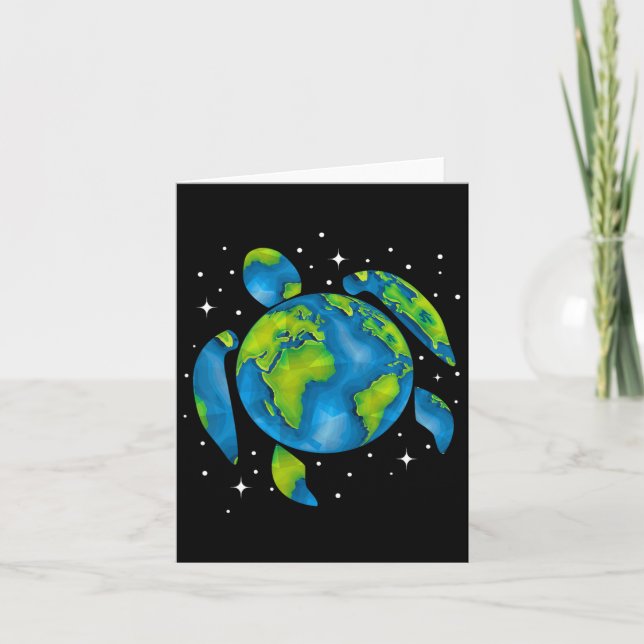 Carte Jour des terres 2025 Restaurer Recycle Sea Turtle  (Devant)