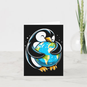 Carte Jour des terres de pingouin mignon drôle Jour des