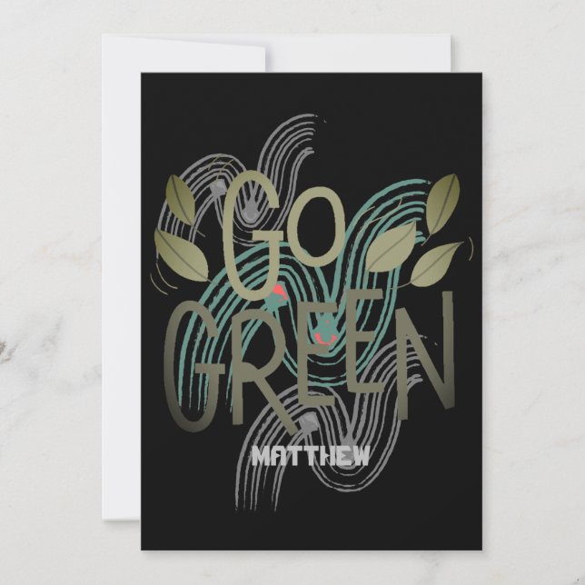 Carte jour des terres, devenez écolo, art simple science (Devant)