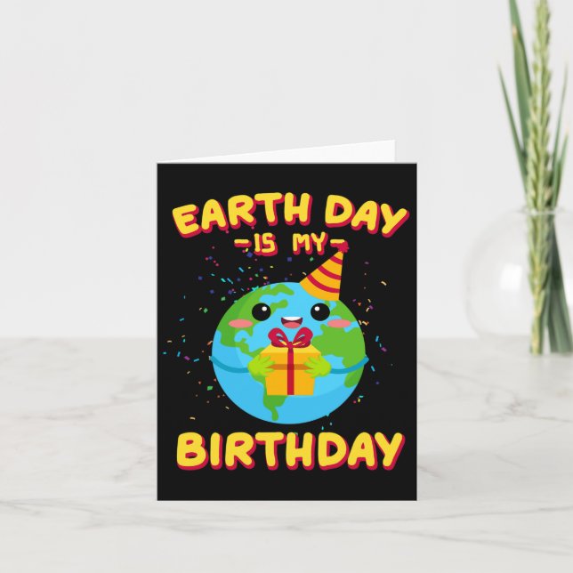 Carte Jour des terres Est Mon Anniversaire (Devant)