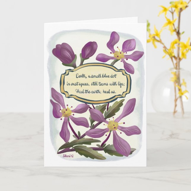 Carte Jour des terres : Les fleurs de pommes de crabe à  (Fleur jaune)