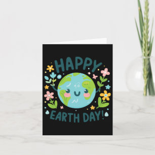Carte Jour des terres Planète mignonne Anniversaire Joye