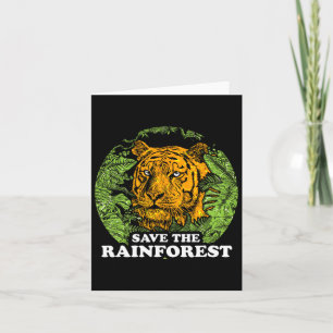 Carte Jour des terres Sauvez la forêt tropicale Tiger Ju