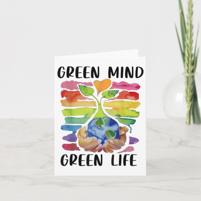 Carte Jour des terres vert esprit vert Vie De l'environn (Devant)