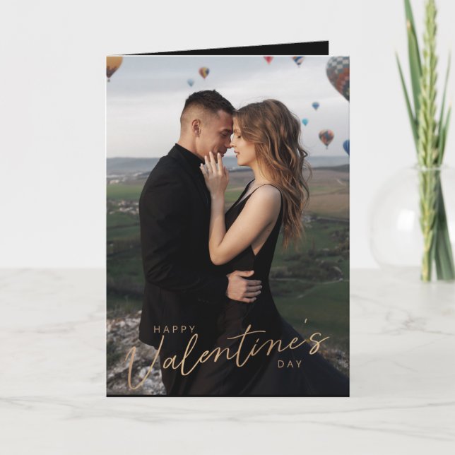 Carte Jour des Valentines contemporaines Couple love Pho (Devant)