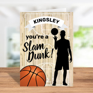 Carte Jour des Valentines de basket-ball sportif