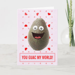 Carte Jour des Valentines de l'Avocado mignonne