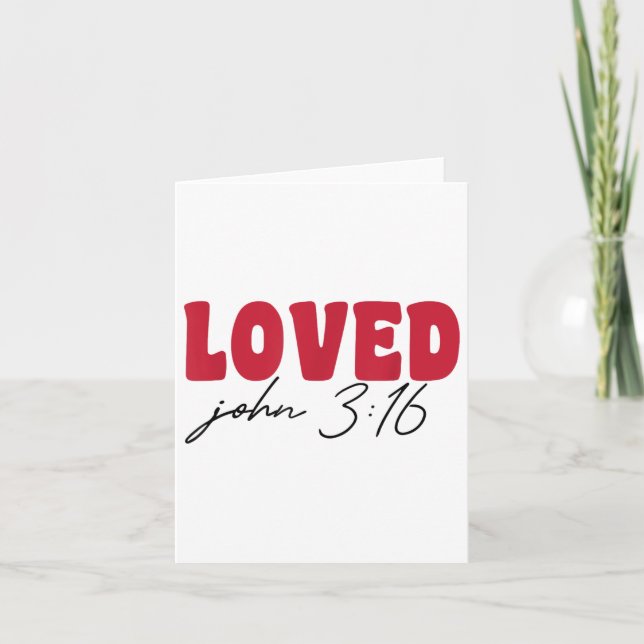 Carte Jour des Valentines de style rétro John 3_16 (Devant)