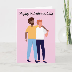Carte Jour des Valentines des couples homosexuels mixtes