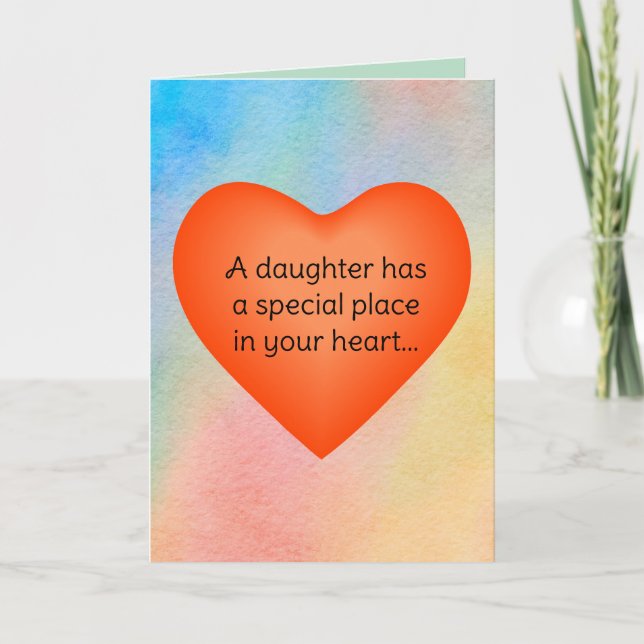 Carte Jour des Valentines du Coeur d'Aquarelle modifiabl (Devant)