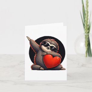 Carte Jour des Valentines du Coeur en Dabbing Cool migno