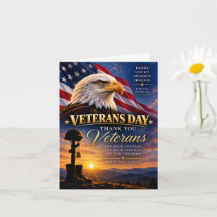 Carte Jour des vétérans Merci pour votre service Patriot