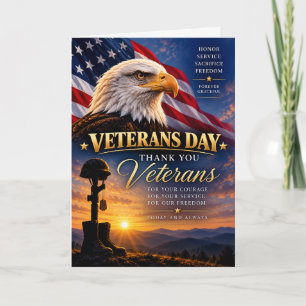 Carte Jour des vétérans Merci pour votre service Patriot