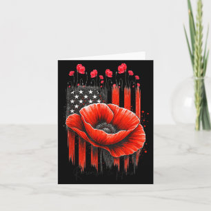 Carte Jour des vétérans Usa Jour du souvenir Coquelicot
