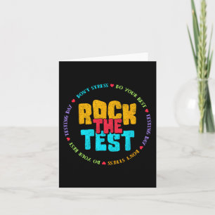 Carte Jour d'essais Test Retro Motivational Teacher St