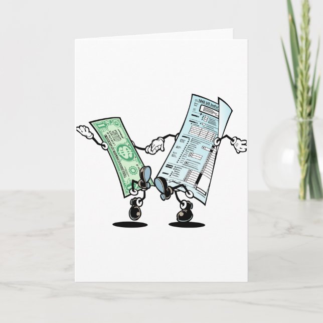 Carte jour d'impôt heureux (Devant)