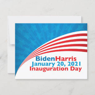 Carte Jour d'inauguration de Biden Harris Drapeau améric
