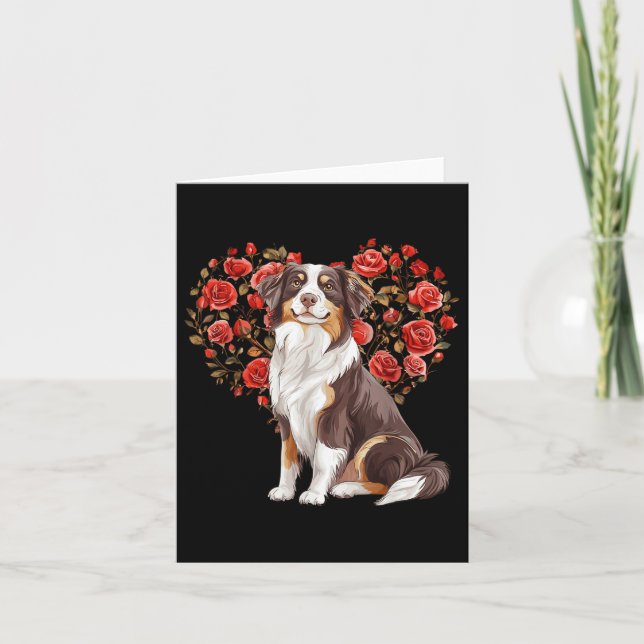 Carte Jour du berger australien Valentines Aussie Lover  (Devant)