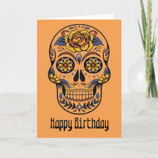 Carte Jour du crâne mexicain de l'anniversaire mort