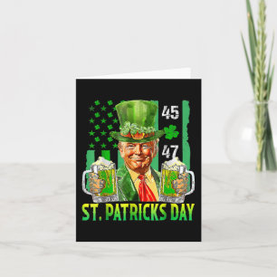 Carte Jour du drapeau américain Trump 2025, Saint-Patric