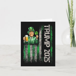 Carte Jour du drapeau américain Trump 2025, Saint-Patric
