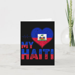 Carte Jour du Drapeau haïtien Aimer Haïti Coeur Haïti Ra