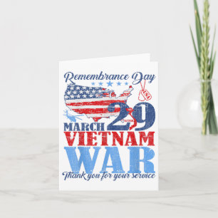 Carte Jour du Souvenir 29 mars Guerre du Vietnam