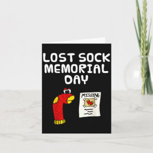 Carte Jour du souvenir des chaussettes perdues, blague d