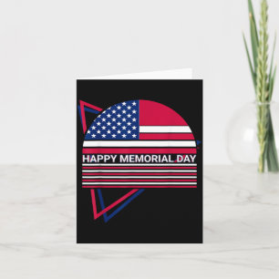 Carte Jour du Souvenir Drapeau USA Patriotique Joyeux Jo