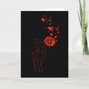 Carte Jour du Souvenir Le pavot rouge du Canada de peur 