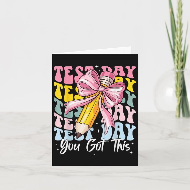 Carte Jour du Test Rock The Test Prof Motivational Tu Y  (Devant)
